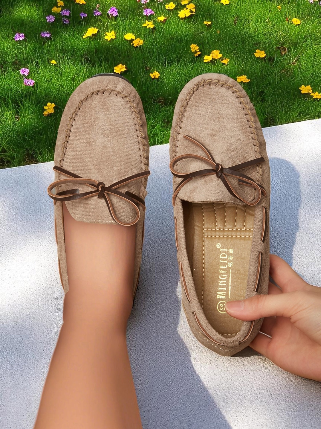 Mocassins pour femmes avec nœud – Flats confortables à enfiler pour la conduite décontractée les balades au jardin les festivals de bière et les pique-niques de printemps de 2026 ? $34.99 –P6