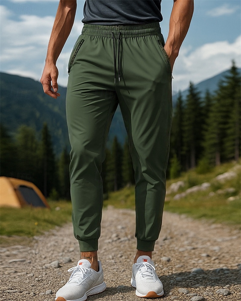 Herren Wanderhosen Trainingshose Außen Normale Passform Wasserdicht Winddicht Atmungsaktiv Schnelltrocknend Hosen Elastischer Bund Schwarz Dunkelgrün Camping / Wandern Golfspiel Laufen XS S M L XL 2025 - $13.99 –P4