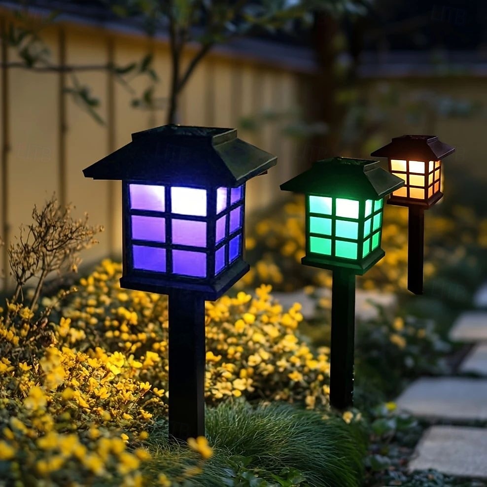 4PCS LED Solar Pathway Lights Outdoor Lights Waterproof Lawn Lights Garden Landscape Courtyard Terrace Driveway Decorative Lighting 2025 - $27.99 –P7