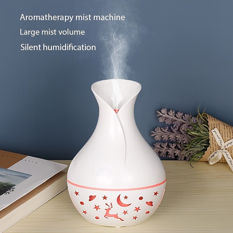 1pc USB Portable Humidifier with Essential Oil Diffuser  Quiet Operation Auto Shut-Off 7 Color Lights Nightlight for Home & Office Use - Plastic Material 2025 - $16.99 –P7