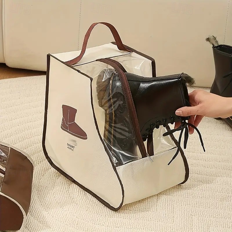 4er-Pack wiederverwendbare Aufbewahrungstaschen für hohe Stiefel, staubdichter hängender Schuh-Organizer für High-Top-Sneaker 2025 - $16.99 –P5