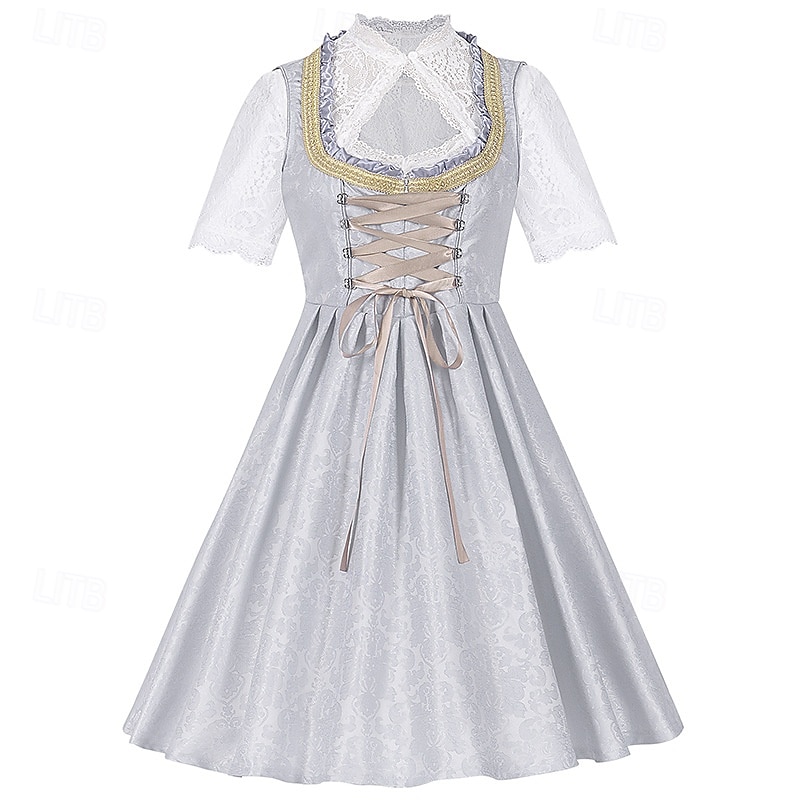 Oktoberfest Vestidos Accesorios Falda acampanada bávaro Mucama Alemán Munich prados Mujer Paño de estilo tradicional Camisas Vestido Delantal 2026 - $72.99 –P3