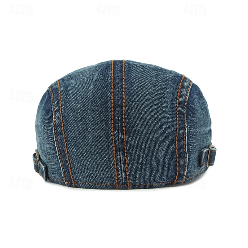 Férfi Vadászsapka Ascot Hat Newsboy Hat Fekete Sötétkék Farmer Divat Alkalmi Utca Napi Sima Állítható Fényvédő Légáteresztő 2025 - $11.49 –P4