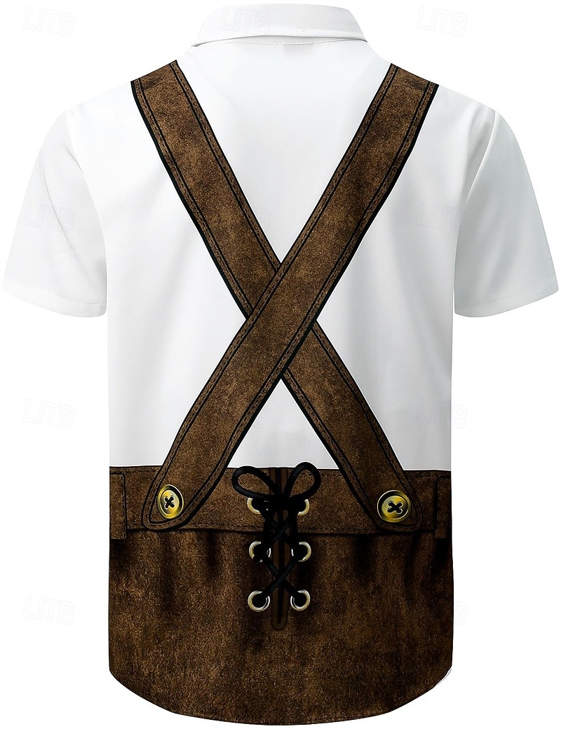 Camicie hawaiane Camicia Aloha bavarese Monaco Tedesco Alpino Grafico per Per uomo Adulti Stampa 3D  per Carnevale Birra Oktoberfest Spiaggia Vacanza Feste del 2026 a $23.99 –P14