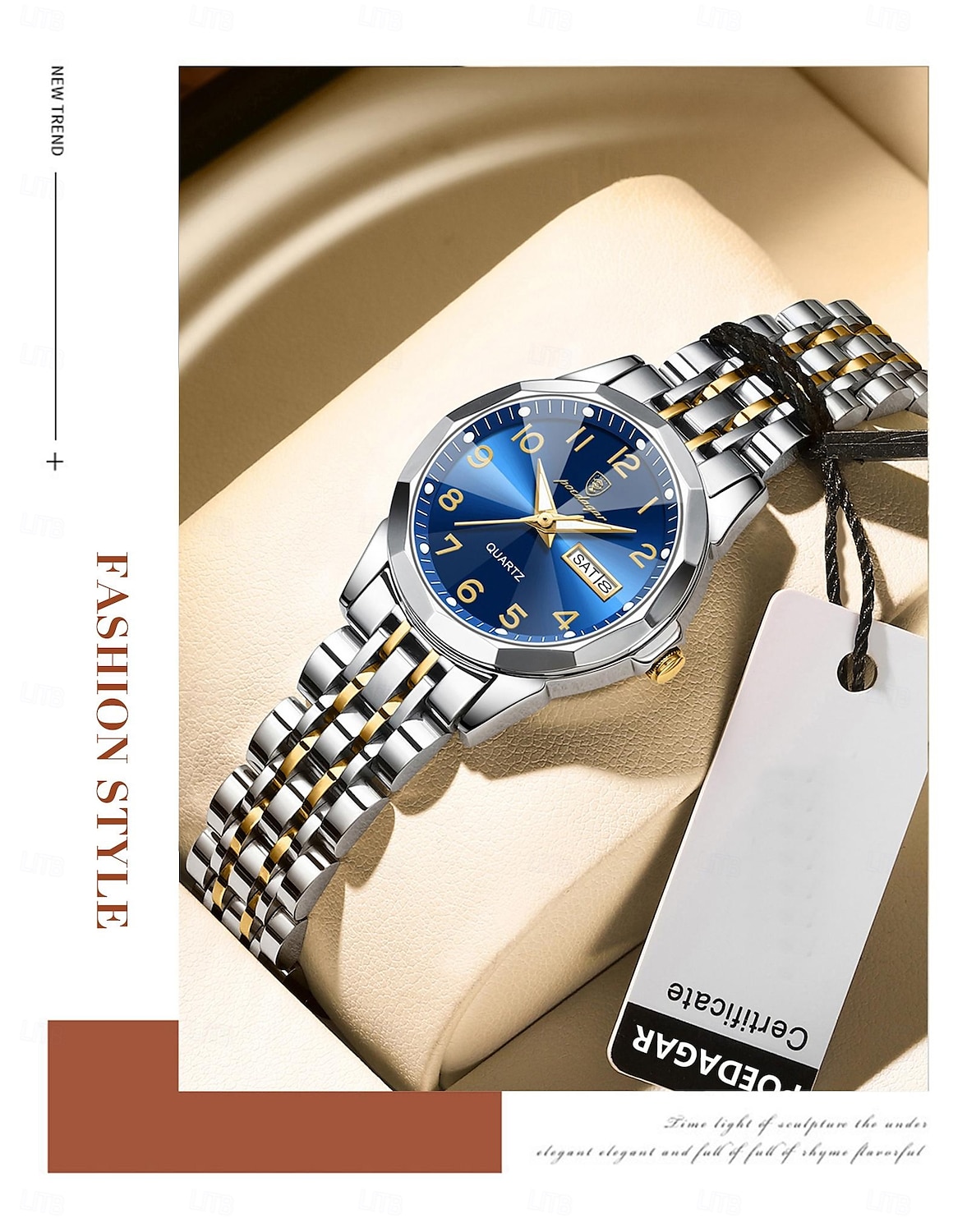 Luxury Ladies Wristwatch Waterproof Luminous Date Week Mother's Day Gift for Women Quartz Watch Stainless Steel 2026 - $36.99 –P11