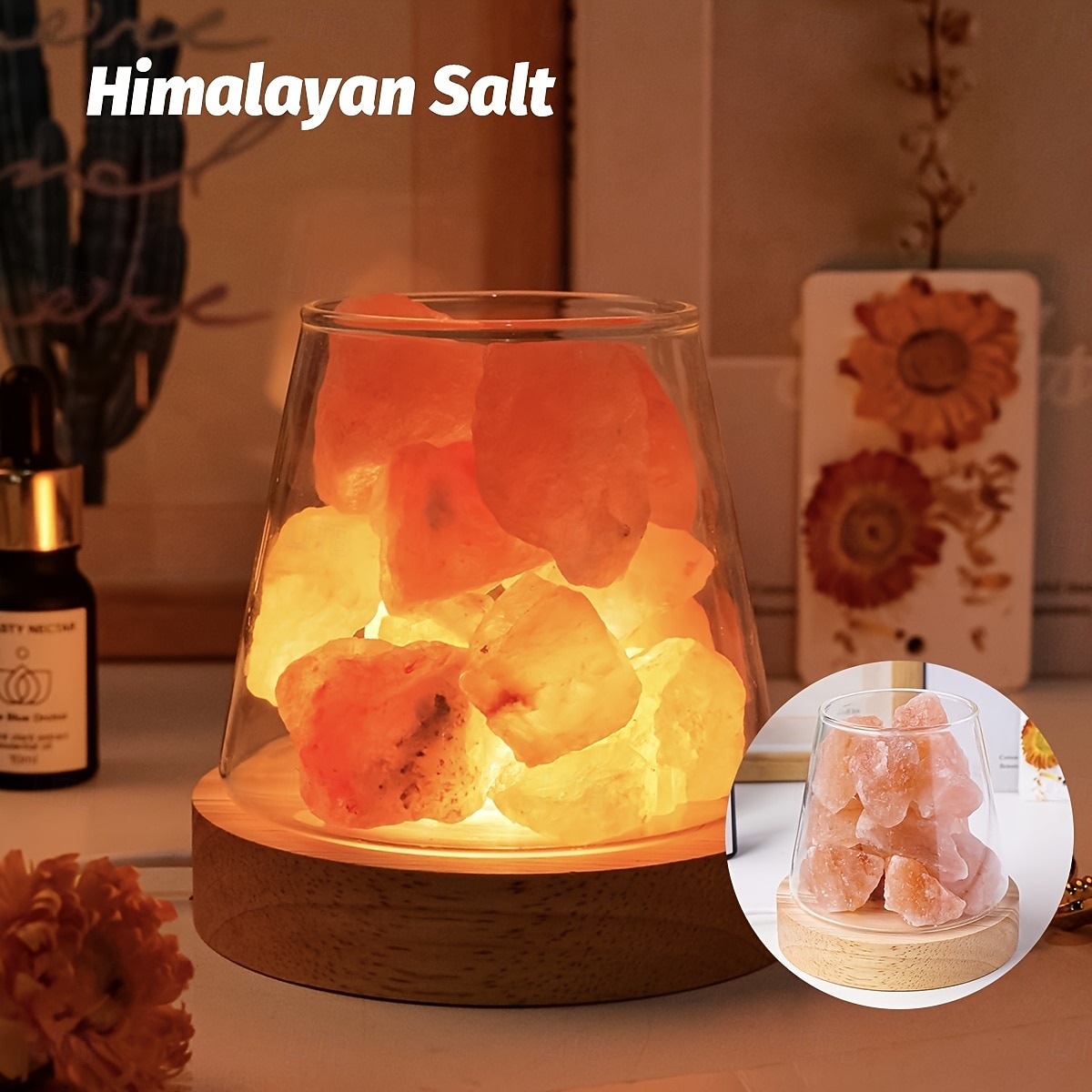 Natural Crystal Aroma Stone 1pc Diffuser - Demagnetising Bowl Lamp Ornament Home Bedroom Night Light Companion Gift - Essential Oil Not Included 2026 - $39.99 –P16