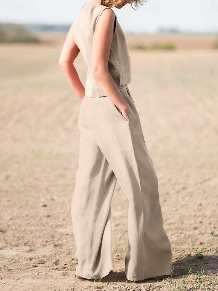 Dámské Elegantní Módní Šik ven Košile Halenka Bez rukávů Tričkový Pevná barva Venkovní Práce Ležérní Námořnická modř Oranžová Trávová zelená Léto Volný 2025 - $29.99 –P9