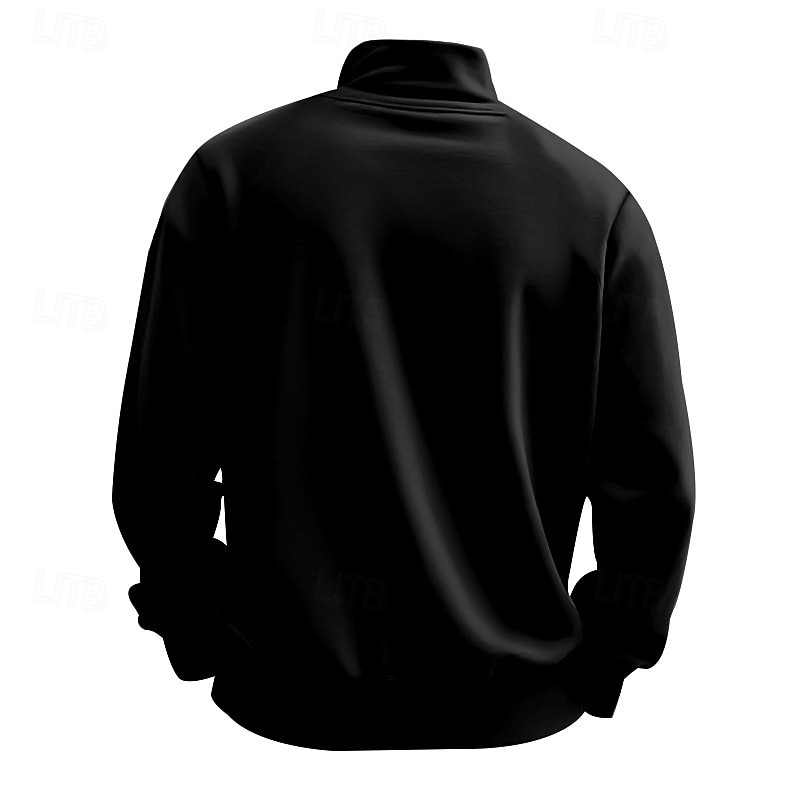 Men's Sweatshirt Quarter Zip Sweatshirt Apricot Black White Wine Red Half Zip Plain Sports & Outdoor Daily Holiday Polyester Streetwear Basic Casual Summer Spring Clothing Apparel Hoodies Sweatshirts  2026 - $28.99 –P15