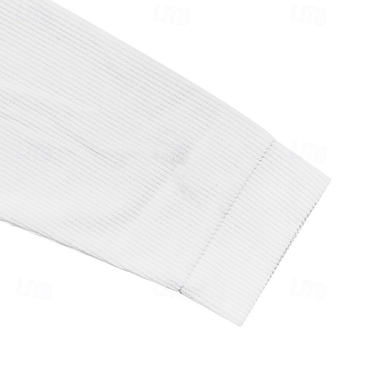 Men's Lightweight Jacket Corduroy Jacket Casual Jacket Vacation Daily Pocket Spring Fall Color Block Fashion Classic Stand Collar Regular Apricot Black White Yellow Wine Jacket 2025 - $29.99 –P3