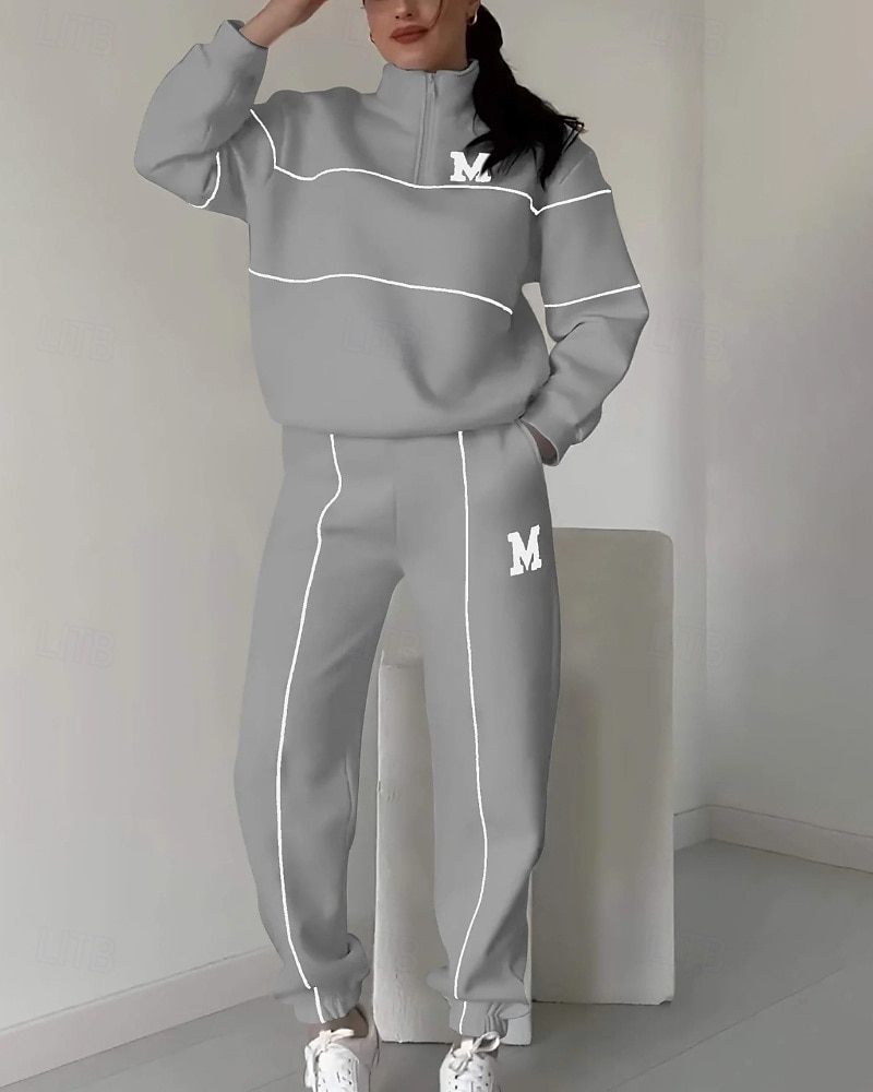 Mujer Tracksuit Pantalones Deportivo Sudadera tipo jersey Bolsillo con cremallera Bloque de color Trajes de Yoga Otoño Negro Blanco Rutina de ejercicio Ropa Deportiva Corriendo Mantiene abrigado 2025 - $42.99 –P5