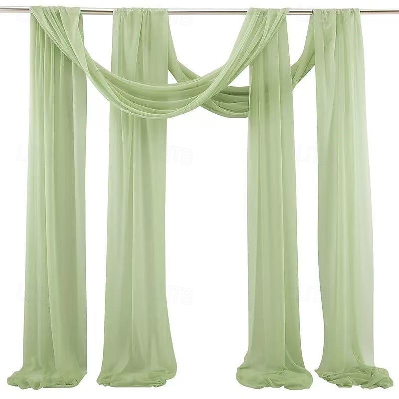 20FT Mesh Tulle Fabric, Silky Wrinkle-Resistant Chiffon Sheer Drapery for Wedding Decor, Bridal Canopy, Event Backdrop, Festival, and Arch Drapes 2025 - $17.49 –P7