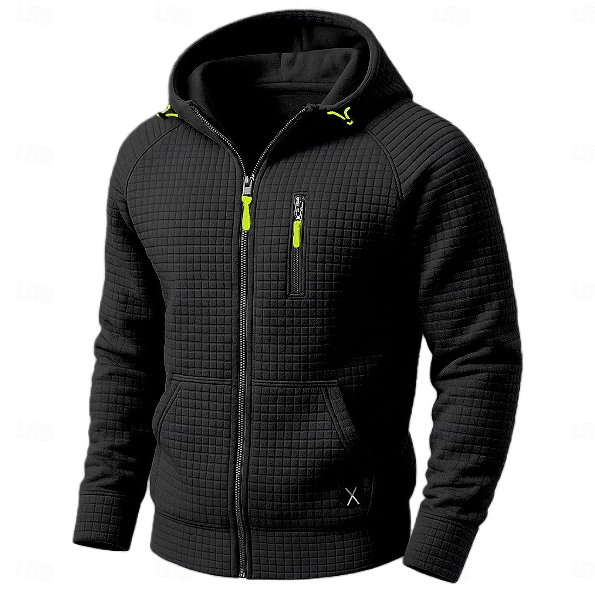 Homme Sweat à capuche gaufré Sweat à capuche zippé intégral Sweat à capuche tactique Noir Kaki Gris Claire À capuche Uni Fermeture éclair Avec Poches Travail Sport & Loisir Occasionnel Streetwear de 2025 ? $32.99 –P5
