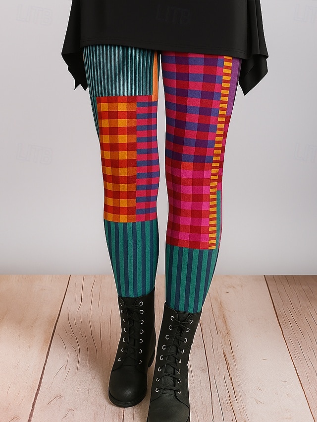 Femmes Leggings Vacances ancien Style Ethnique Longueur complète Taille haute Graphique À carreaux Abstrait Impression 3D Séchage Rapide Respirabilité Doux Élastique Extérieur Maison Décontracté de 2025 ? $19.99 –P3
