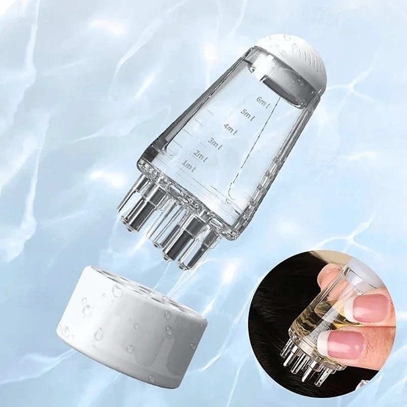 Pettine massaggiante per il cuoio capelluto con applicatore per oli essenziali, erogatore di siero liquido per capelli, strumento per la cura del cuoio capelluto contro la caduta dei capelli, mini del 2025 a $8.49 –P2