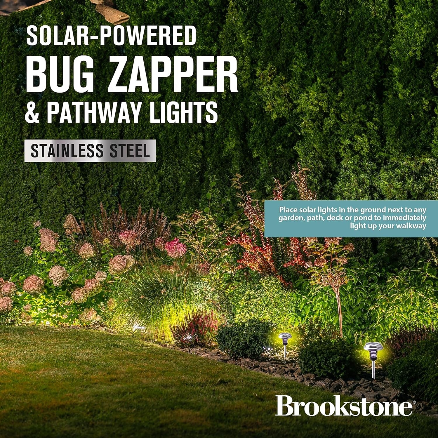 Solar Bug Zapper Waterproof Outdoor Mosquito Zapper Killer and Lighting Repellent Lamp for Indoor Outdoor Use Garden Patio Purple and White Light (Stainless Steel - Silver) 2026 - $14.49 –P6