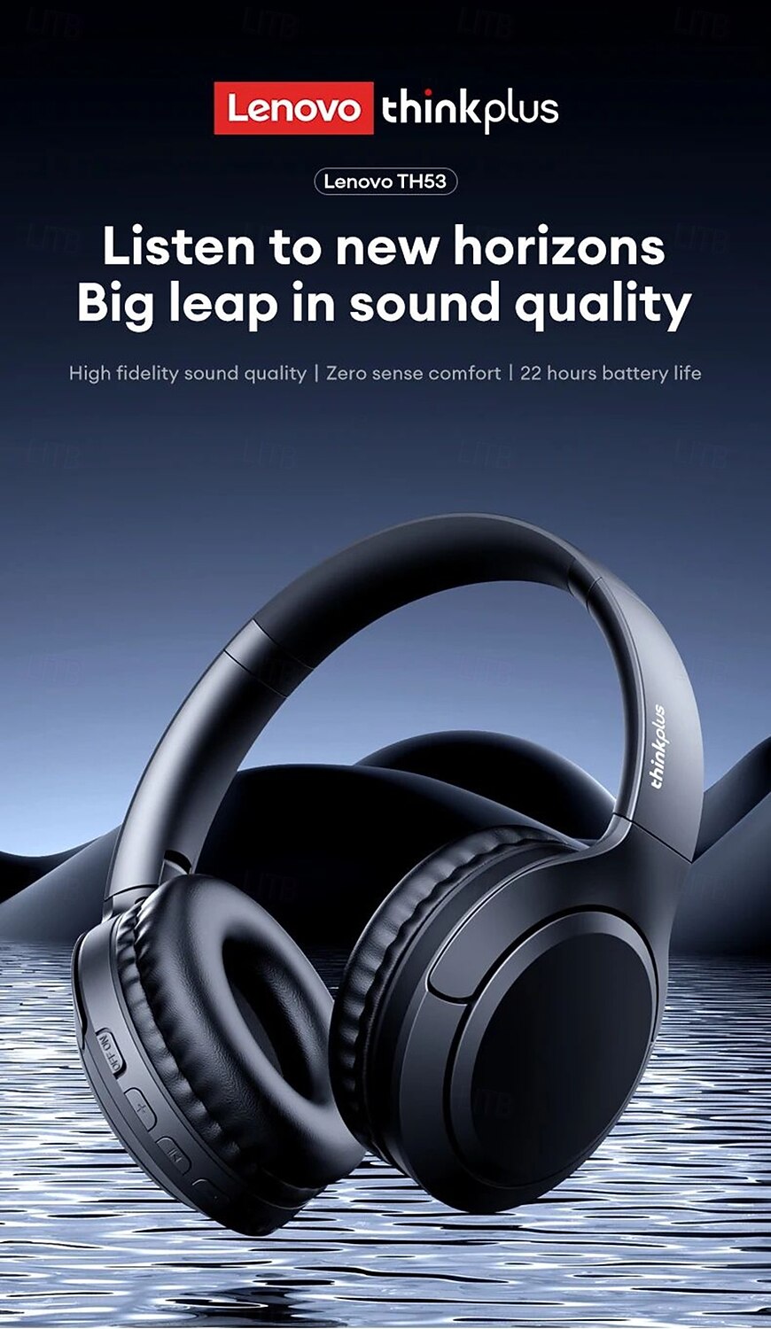 Lenovo TH53 Bluetooth V5.4 Earphone HiFi Stereo Sound with Music Mode Headphone Bulit-in 2 Mics for HD Calls Headset 2025 - $45.99 –P1