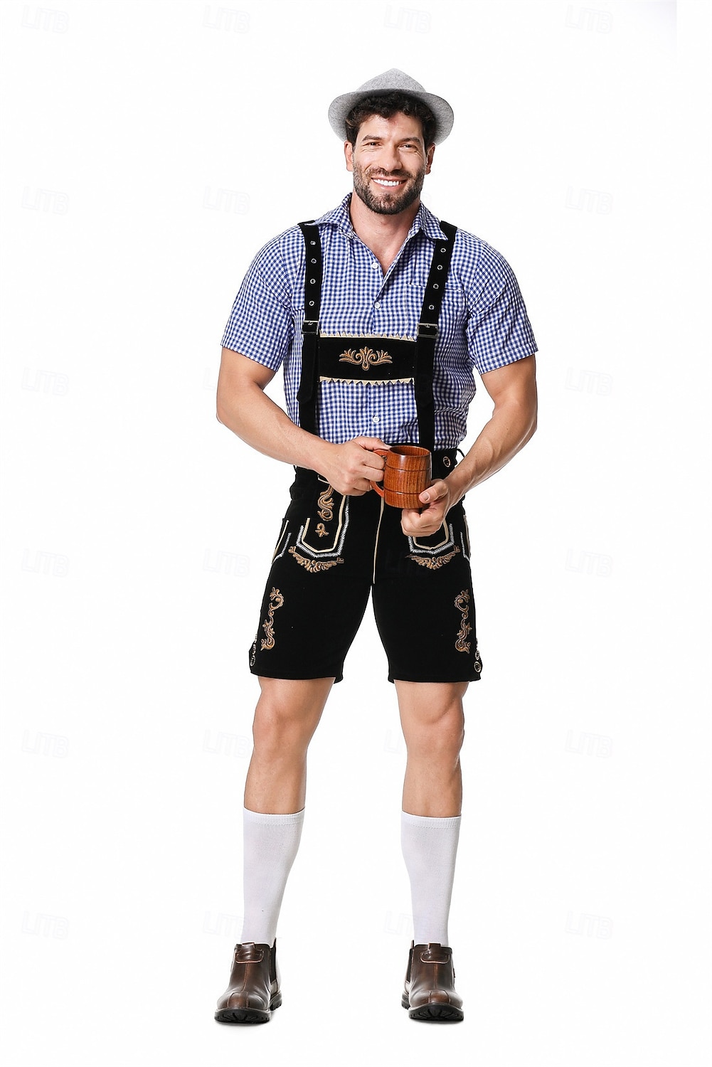 Oktoberfest Lederhosen Camisas Sombrero alpino bávaro Alemán alpino prados Hombre Fiesta Festival de Cerveza Paño de estilo tradicional 2026 - $61.99 –P25