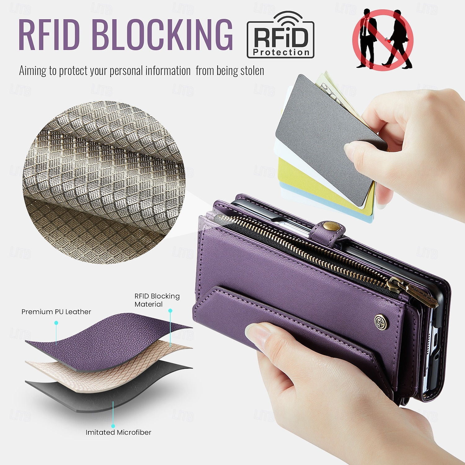 telefone Capinha Para Samsung Galaxy Z Fold Capa para Cartão Wallet com cordão com pulseira Pata de Apoio TPU Couro PU de 2025 por $24.99 –P6