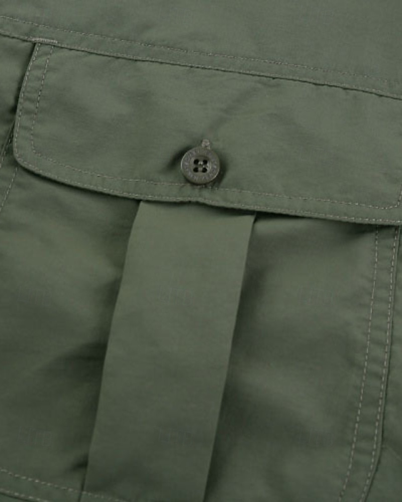 Herren Wanderhemd Wanderspitze Cargo-Shirt Langarm Umlegekragen Oberteil Außen Wasserdicht Winddicht Leicht Polyester Dunkelgrau Armeegrün Khaki Laufen Camping / Wandern / Höhlenforschung 2025 - $23.99 –P3