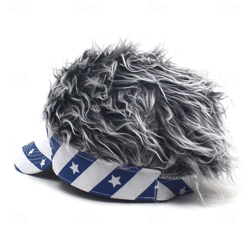 Homens Chapéu de viseira com perucas espetadas Viseira de cabelo falso Peruca Homens Chapéu de Sol Boné de beisebol chapéu de peruca Café Cinzento Combinação Poliéster / Algodão Imprimir Moda Casual de 2025 por $9.99 –P5
