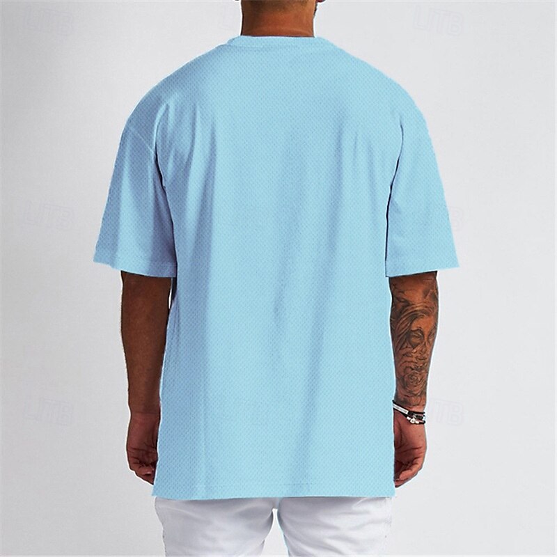 Pánské Větší velikosti Tričko Tričko Top Tričkový Krátký rukáv Módní Venkovní Dovolená Denní S potiskem Černá Bílá Žlutá Polyester Oblečení 2025 - $16.49 –P11