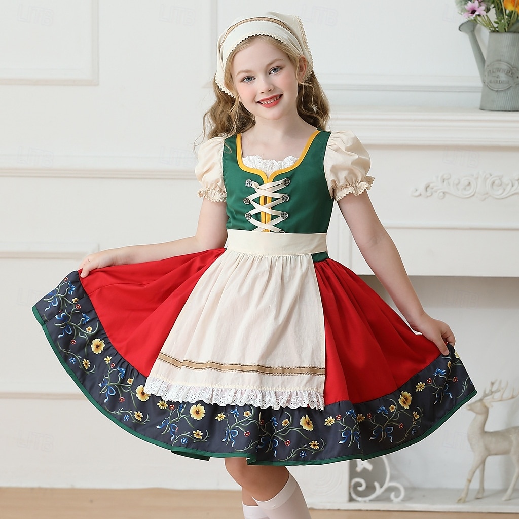 Víspera de Todos los Santos Oktoberfest Vestidos Falda acampanada Mucama bávaro Munich prados Chica Carnaval Festival de Cerveza Paño de estilo tradicional 2026 - $49.99 –P1