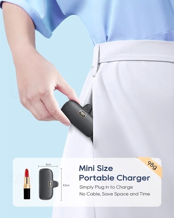 Small Portable Charger for iPhone with Built-in Lightning Cable 3000/5000mAh Power Bank Fast Charging for Phone 2025 - $19.99 –P4