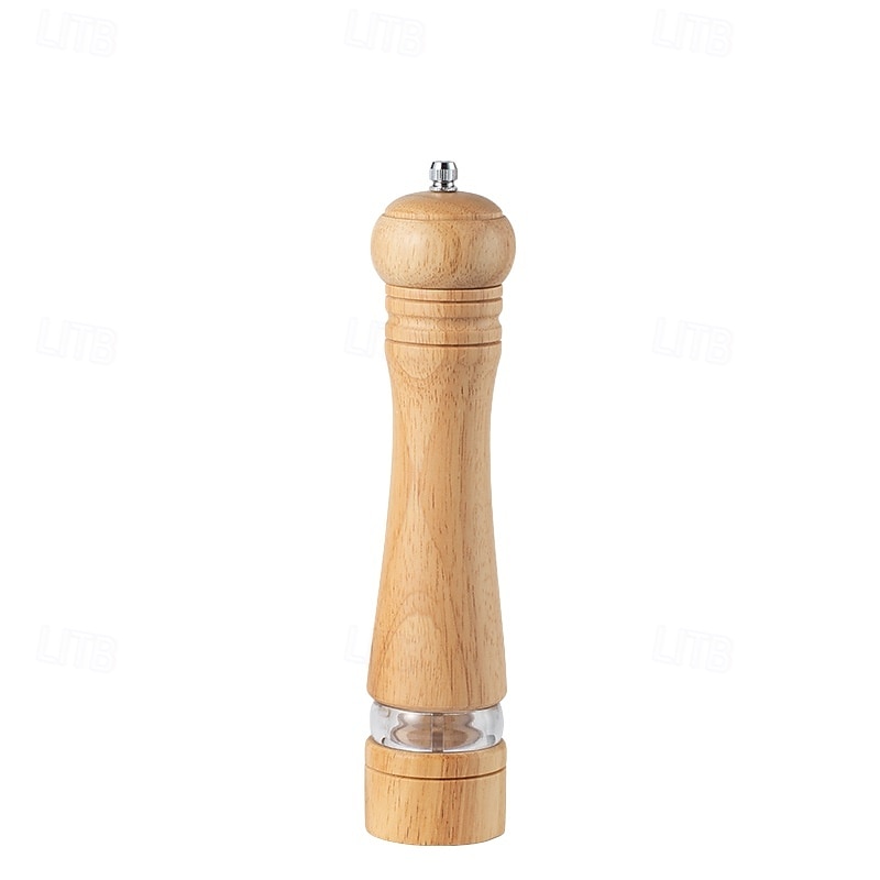 مطحنة فلفل خشبية يدوية لطحن الفلفل الأسود وملح البحر بسعة مرئية. 2025 - $13.99 –P10