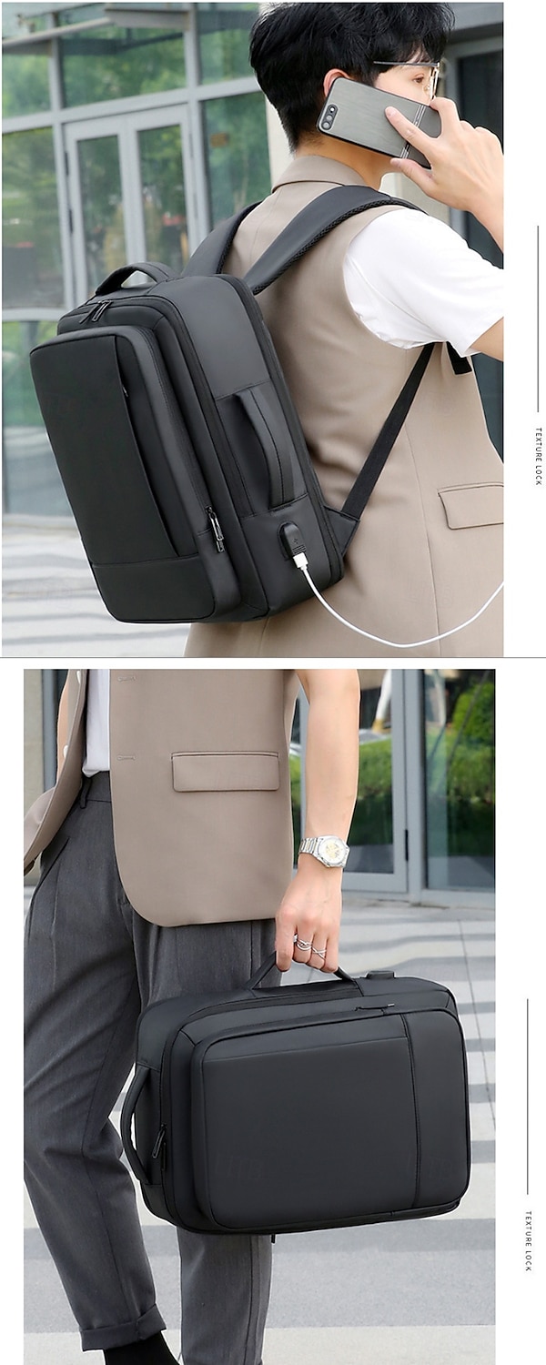 2026年 1個 メンズ 旅行用バックパック 拡張可能 オックスフォード 大容量 USB充電 ビジネス 男性用バックパック コンピューター用 メンズバックパック  コレクション – $47.99 –P11