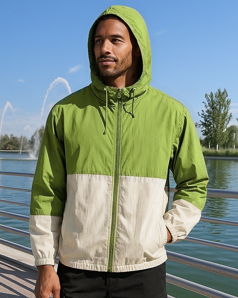 Per uomo Giaccia da corsa Giacca da esterno Cerniera completa Manica Lunga Abbigliamento esterno Sportivo Blocco di colori Protezione Solare Leggero Traspirante Tennis Golf Corsa abbigliamento del 2025 a $23.99 –P4