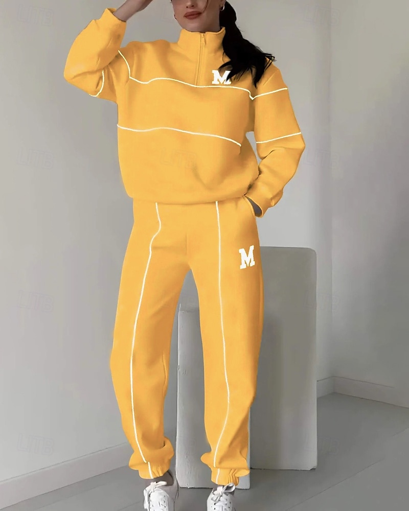 Mujer Tracksuit Pantalones Deportivo Sudadera tipo jersey Bolsillo con cremallera Bloque de color Trajes de Yoga Otoño Negro Blanco Rutina de ejercicio Ropa Deportiva Corriendo Mantiene abrigado 2025 - $42.99 –P10