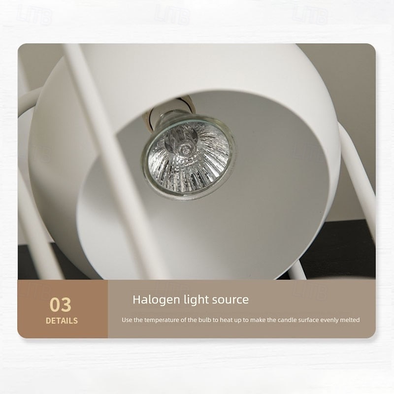 Lampada scaldacandele, scaldacera ishphso con timer &Lampada dimmerabile a forma di fiore di giglio bianco, ideale per l'ufficio domestico, estetica moderna, contemporanea, anniversario &regalo di del 2025 a $100.99 –P3