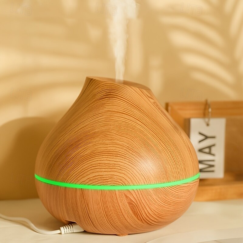 Trestrukturert aromaterapidiffuser med stor kapasitet, kompatibilitet med essensielle oljer, timer, automatisk avstengning, lydbølgeteknologi, tåke, USB-drevet – ideell for rom over 45 m² 2025 - $49.99 –P4