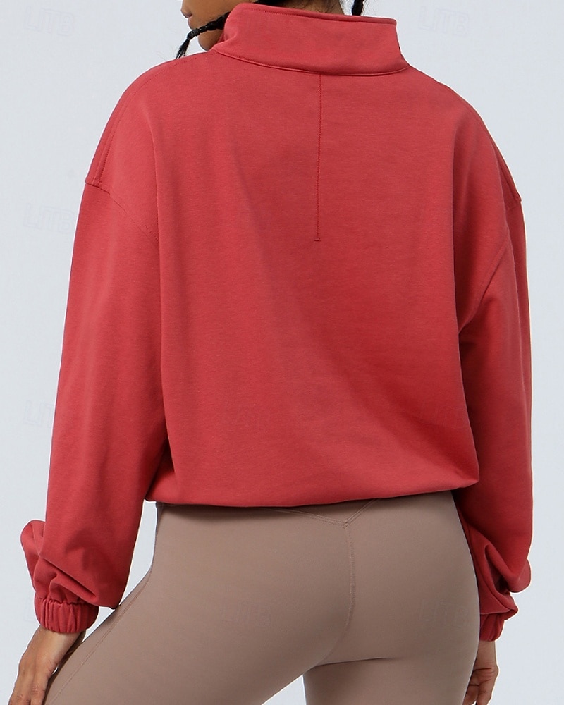 Mujer Sudadera tipo jersey Chaqueta para senderismo Chaqueta deportiva Al aire libre Elástico Trajes de senderismo Ropa de senderismo Otoño Sudadera Algodón Tenis Golf Corriendo Color sólido Violeta 2025 - $38.99 –P6