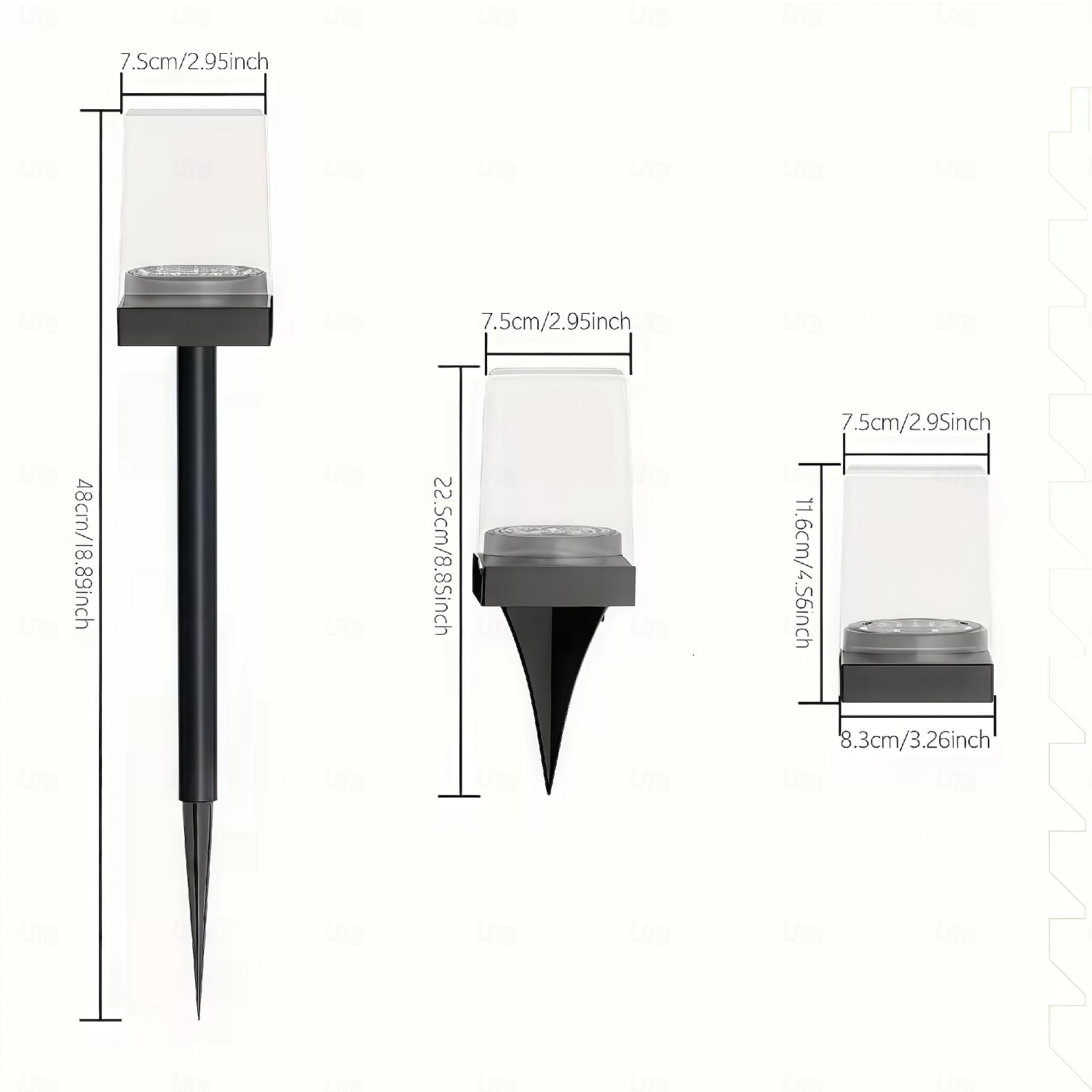 Lampe solaire multifonctionnelle alimentée par piquet de jardin, lampe d'extérieur étanche et économe en énergie avec détecteur de mouvement pour balcon &décoration de terrasse 1 pièce de 2025 ? $21.99 –P1