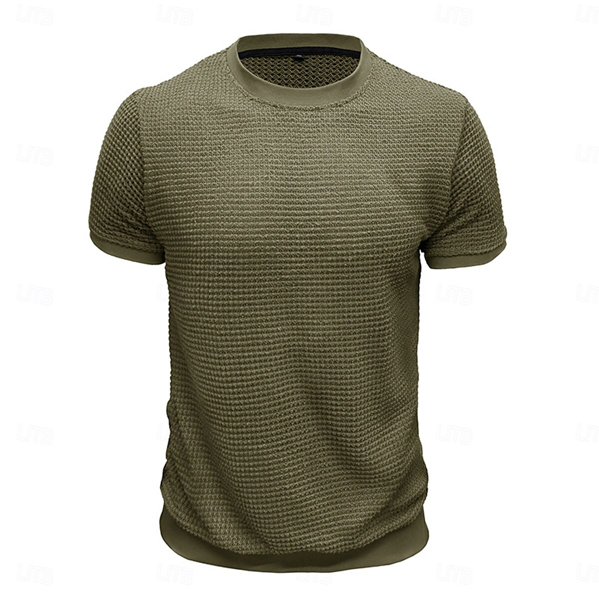 Per uomo Maglietta a Maglia Waffle Maglietta Manica Corta Girocollo Estate Tutte le stagioni Blocco di colori Testurizzato Moda Designer Casual Bottoni Base All'aperto Casuale Quotidiano Esercito del 2025 a $18.99 –P2