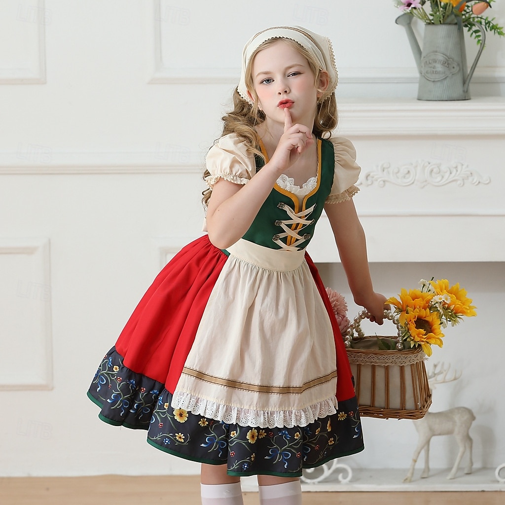 Víspera de Todos los Santos Oktoberfest Vestidos Falda acampanada Mucama bávaro Munich prados Chica Carnaval Festival de Cerveza Paño de estilo tradicional 2026 - $49.99 –P2