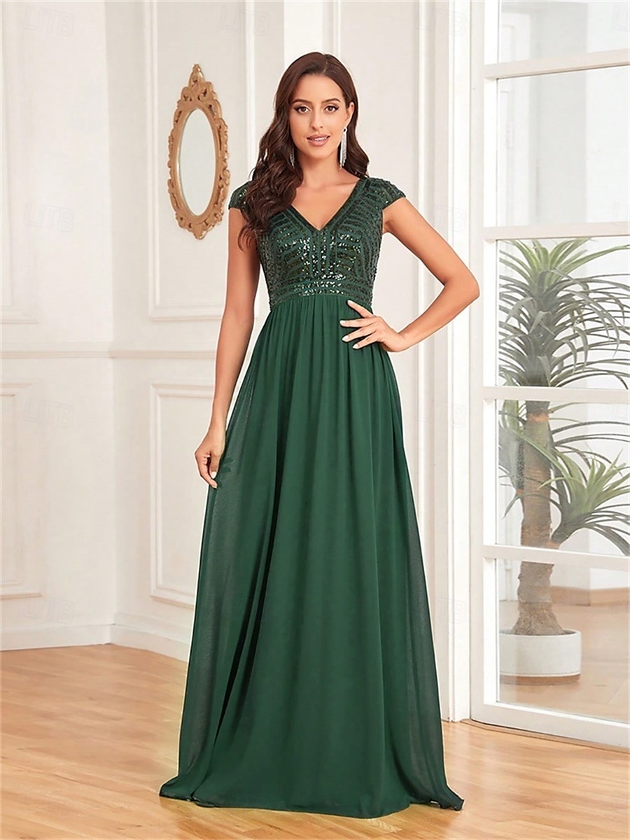 Vestidos Quinceanera A-Line Vestido Elegante Formal Comprimento de Chão Sem Mangas Decote V Chiffon Costas em V com Pregas de 2025 por $99.99 –P9