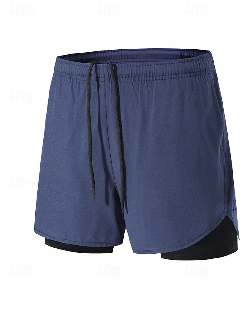 Homme short avec collants Patchwork Shorts Extérieur Sport & Loisir Occasionnel Respirant Séchage Rapide Léger Tennis Le golf Course Coupe régulière Tenue de sport Tenues de Sport Bloc de Couleur de 2025 ? $15.19 –P10