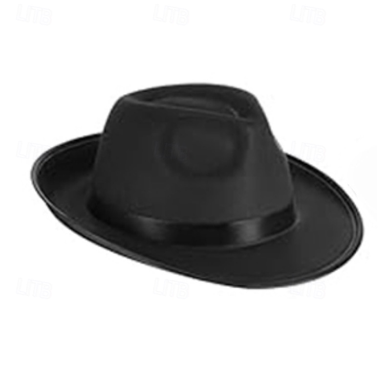 Kalap Gyapjú / Akrill Fedora kalap Esküvő Hétköznapi Szüret Val vel Tiszta Szín Sisak Fejfedők 2025 - $11.99 –P2