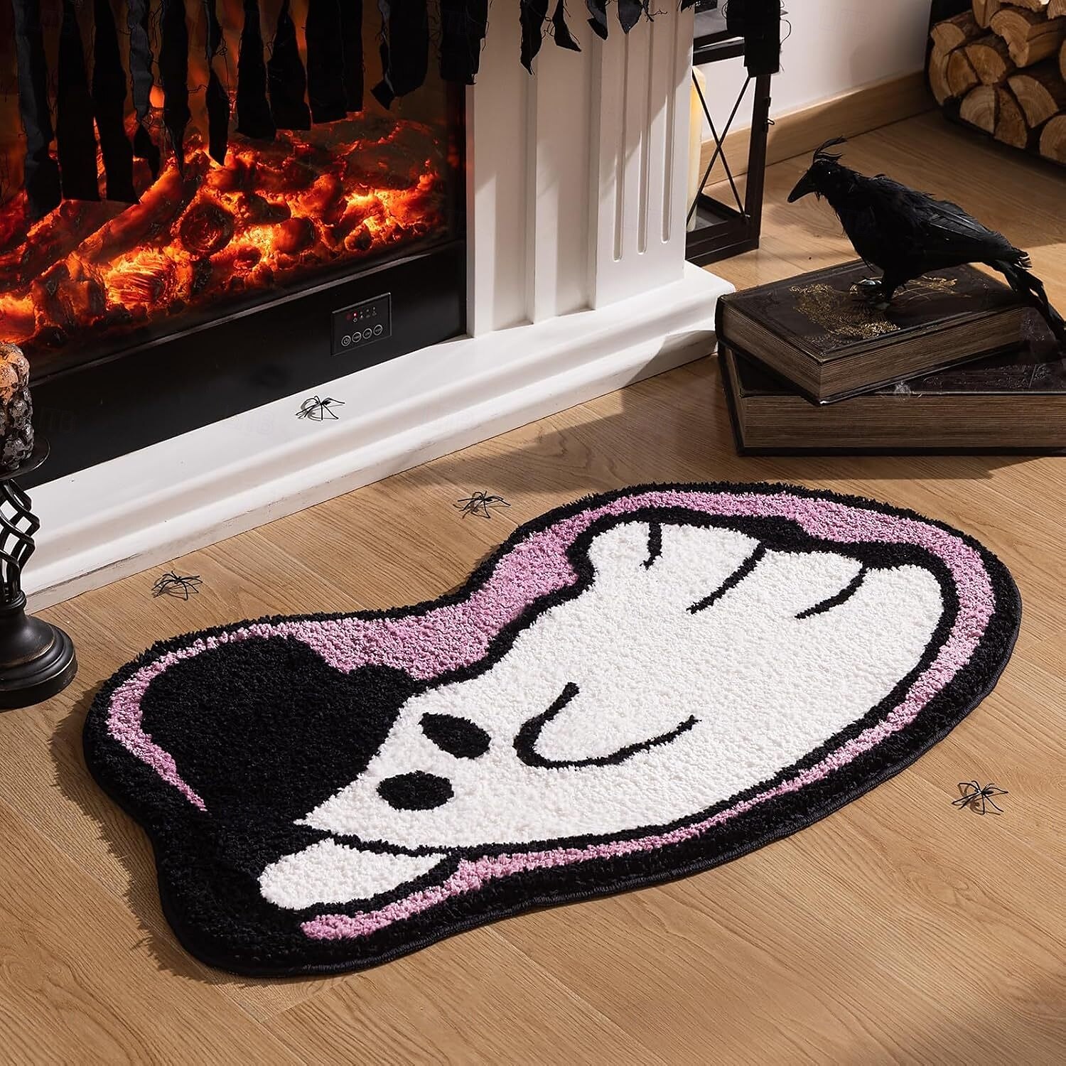 zerbino di benvenuto con teschio di Halloween, zerbino antiscivolo, tappeto resistente e lavabile per interni/esterni, per veranda, ingresso e arredamento per la casa del 2025 a $30.99 –P1