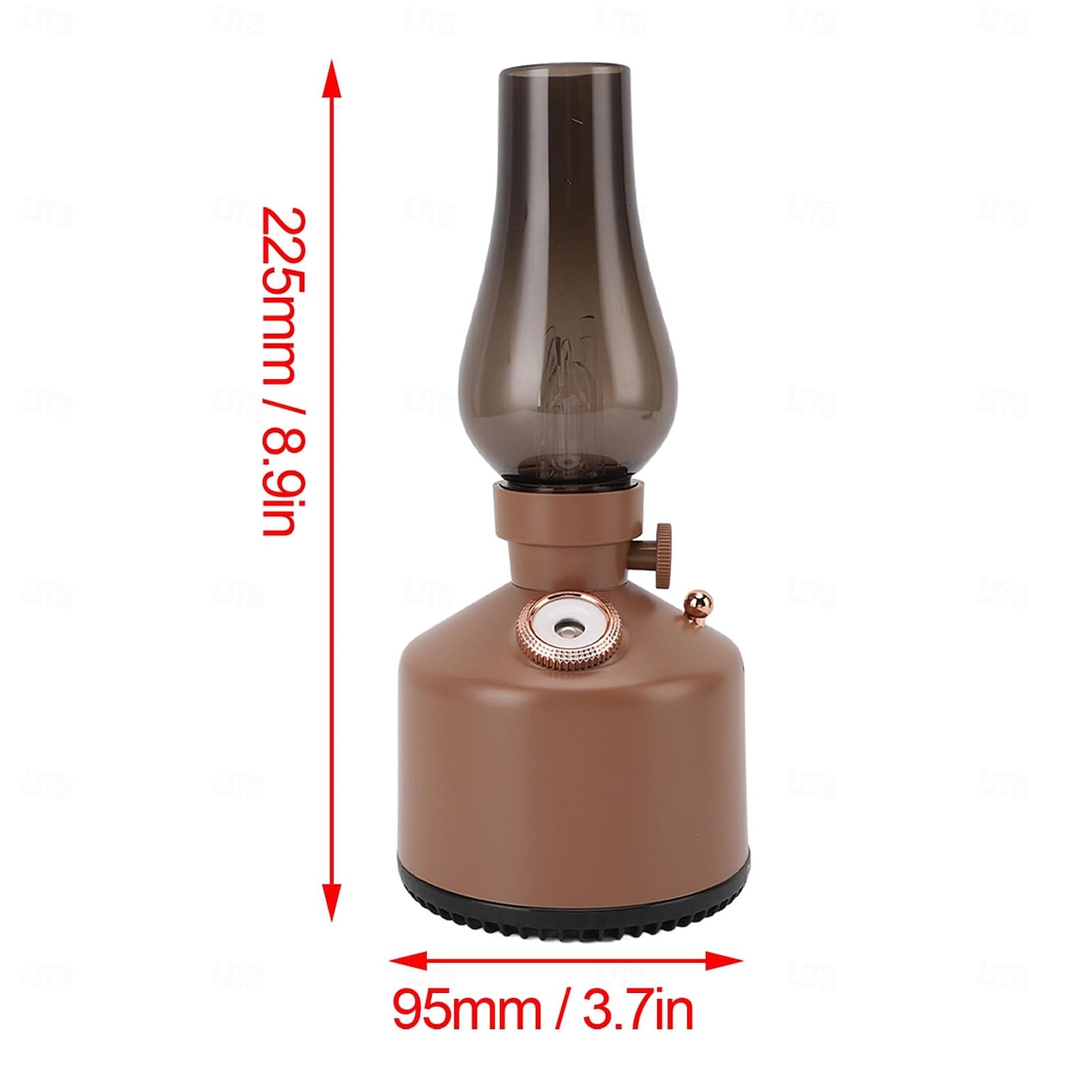 1 umidificatore vintage a lampada a cherosene, capacità 260 ml, silenzioso, con 2 impostazioni di nebulizzazione, luce notturna con oscuramento continuo per la camera da letto di casa del 2025 a $27.99 –P2