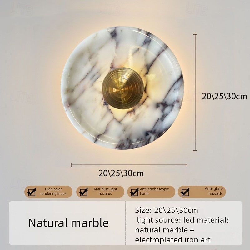 applique da parete a led lampade da parete in marmo applique da parete camera da letto negozi bar applique da parete 110-240v del 2026 a $220.09 –P1