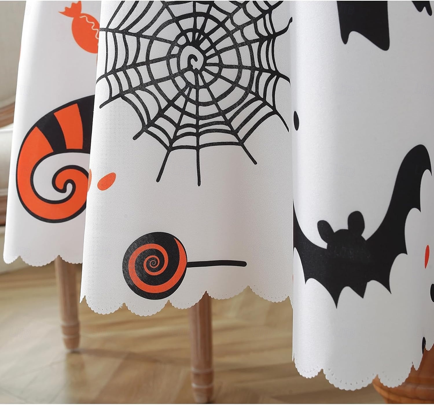 Toalhas de mesa de Halloween, toalha de mesa de abóbora de 150 cm de diâmetro, toalha de mesa retangular decorativa, toalha de mesa de cozinha para o dia de todos os santos para festa, festival, de 2025 por $12.49 –P8