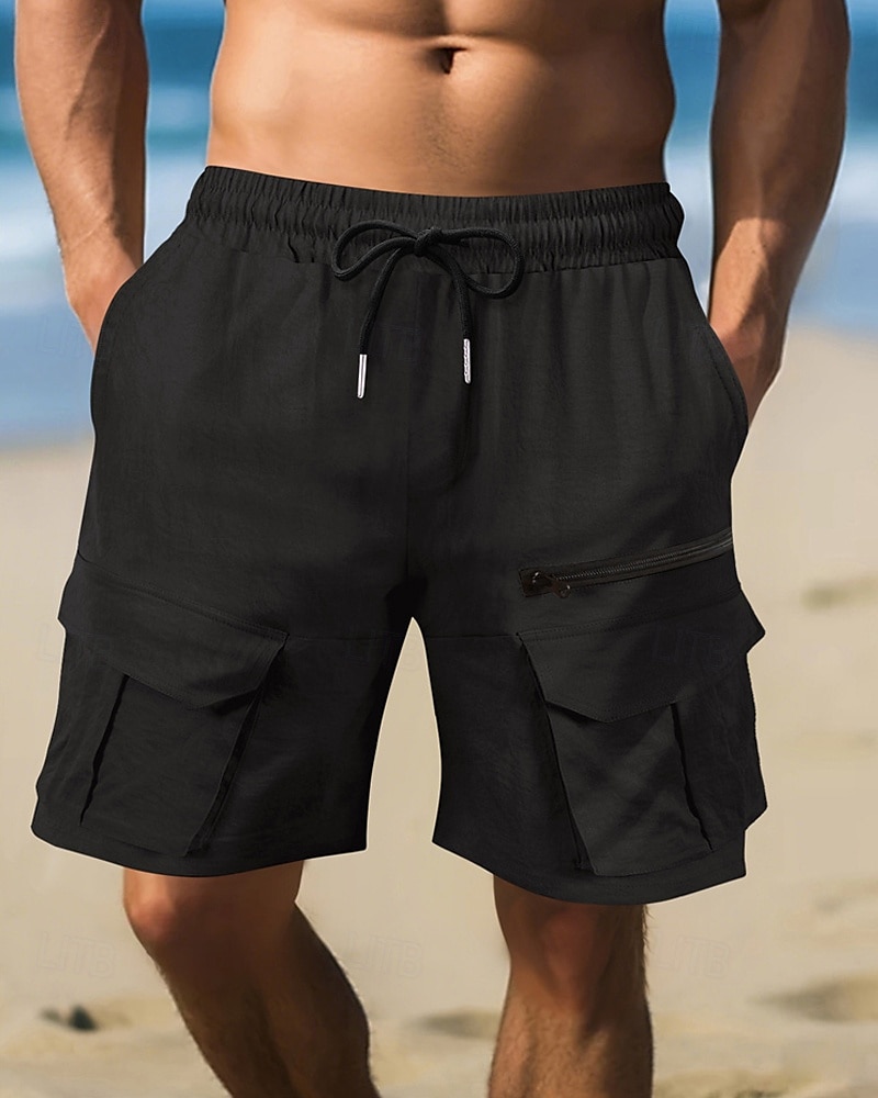 Per uomo Pantaloncini cargo Shorts Pantaloncini Estivi Coulisse Elastico in vita Multi-tasche Semplice Comodità Indossabile Lunghezza al ginocchio All'aperto Sport Quotidiano Moda Casual Nero Marrone del 2025 a $20.99 –P6