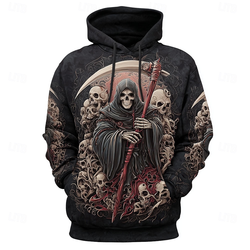 Pánské 3D Žací stroj Kapucky Mikina Svrchní oblečení Mikina s kapucí Tričkový Geleneksel 3D tisk Dovolená Streetwear Černá 1 Černá Šňůrky Grafika Podzim Zima Návrhář 2025 - $26.99 –P1