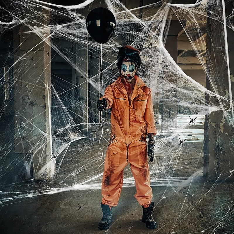 Halloween Spider Webs 1200 Sqft with 30 Fake Spiders Colorful Halloween Party Indoor and Outdoor Decorations Colored Stretch Cobwebs for Halloween Party Decorations Bar House 2026 - $11.49 –P9