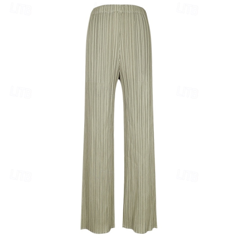 Per donna Chinos Pantaloncini Capri Elegante Vintage Moda Lunghezza alla caviglia Misura del girovita medio Semplice Pieghettato Comodo Elasticizzato blu acqua Avocado Nero Zenzero Estate Primavera del 2025 a $49.99 –P5