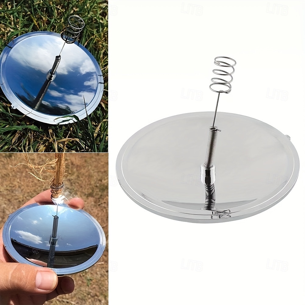 draagbare zonne-vuurstarter - abs &Vuurstarter van hoge kwaliteit van hars met ingebouwd kompas, geen batterij nodig voor kamperen, overleven, noodgevallen in de buitenlucht - compact &duurzame 2025 - $6.49 –P1