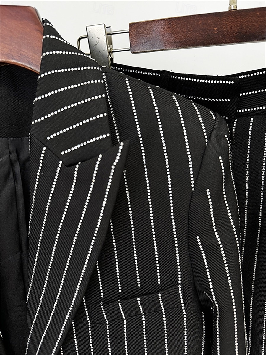 Anzug Mutter der Braut Kleid Elegantes Hemdkragen Knöchellang Polyester Langarm mit Knöpfen 2025 - $169.99 –P5